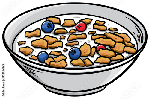 bowl of cereal with milk