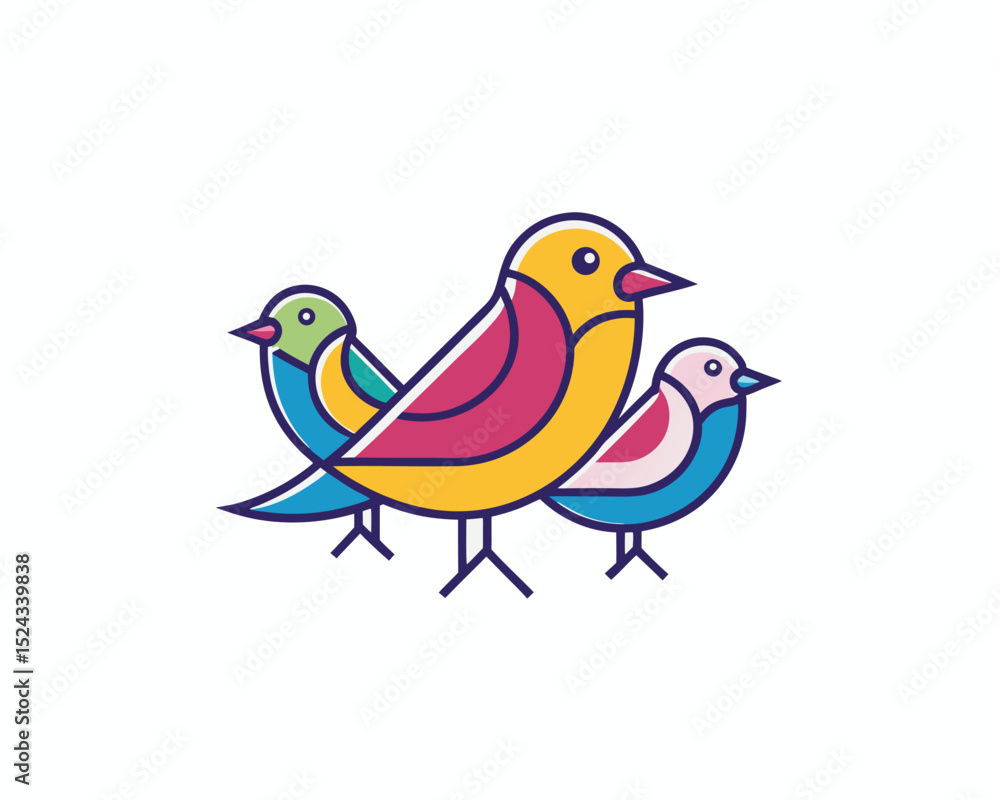 Fototapeta premium Wildlife Animal Vector Icons Set on White Background Jungle and Safari Animals Vector Illustration