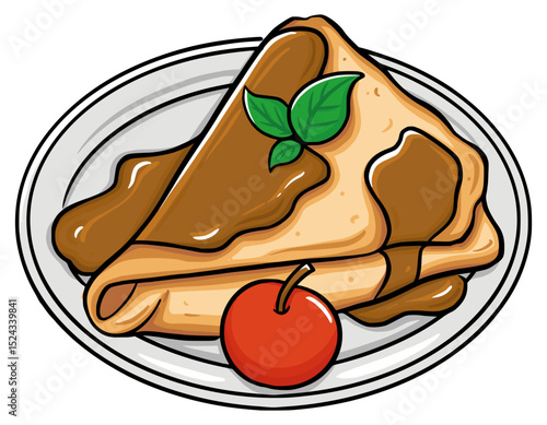 crepes with chocolate jam