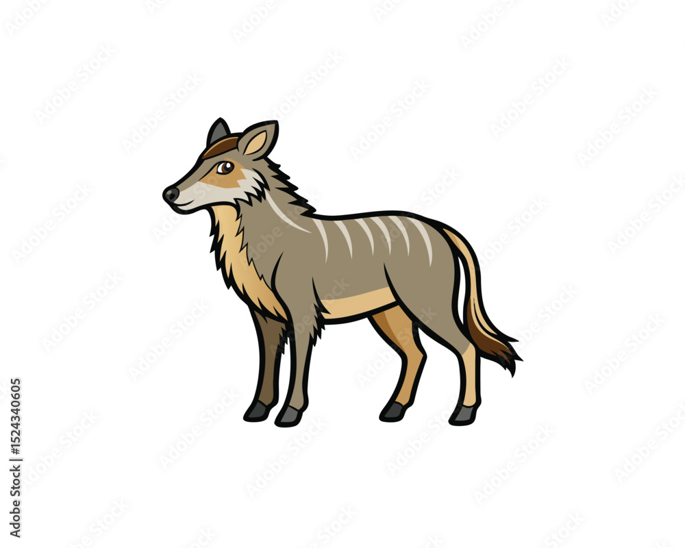 Fototapeta premium Wildlife Animal Vector Icons Set on White Background Jungle and Safari Animals Vector Illustration