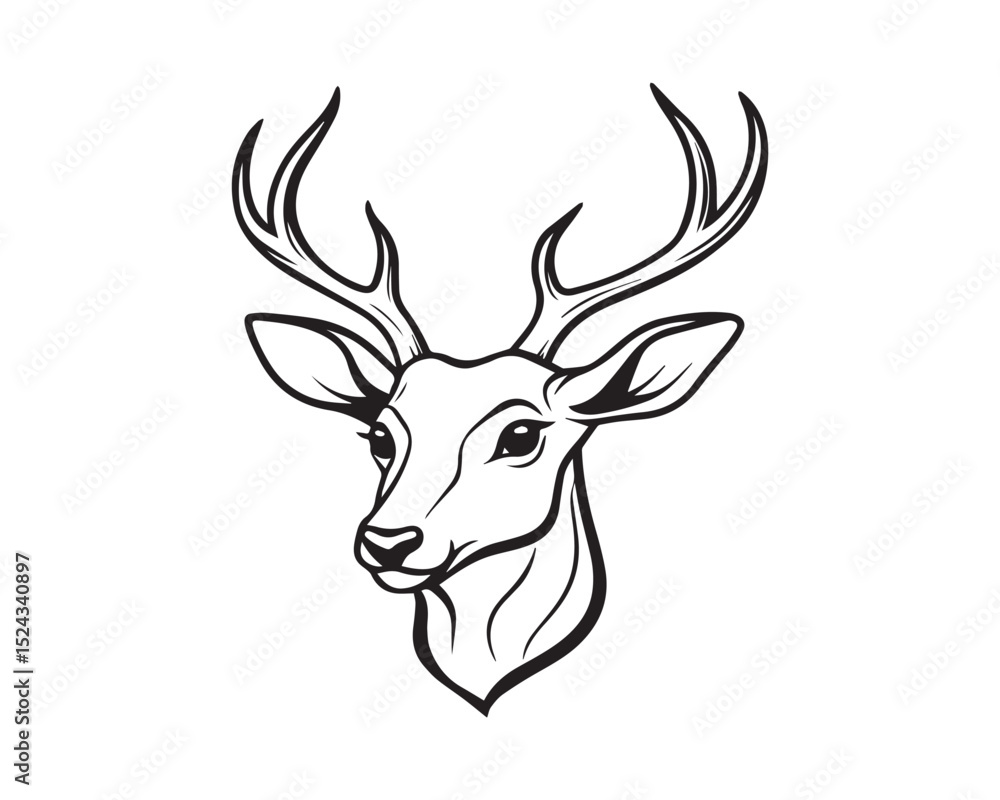 Black and White dear Head Vector PNG Silhouette - Minimalist Wildlife Illustration for Branding and Creative Projects
Black and White dear Head Vector PNG Silhouette - Minimalist Wildlife Illustration for Branding and Creative Projects