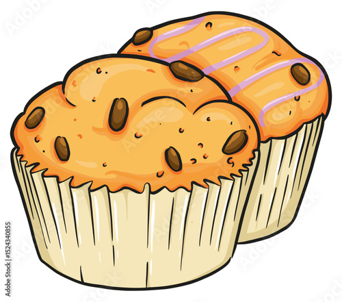 muffin with chocolate