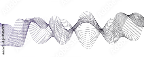 Abstract modern grey white waves and lines pattern template. Frequency sound wave lines and technology background,  futuristic template., technological wallpaper. banner, cover.