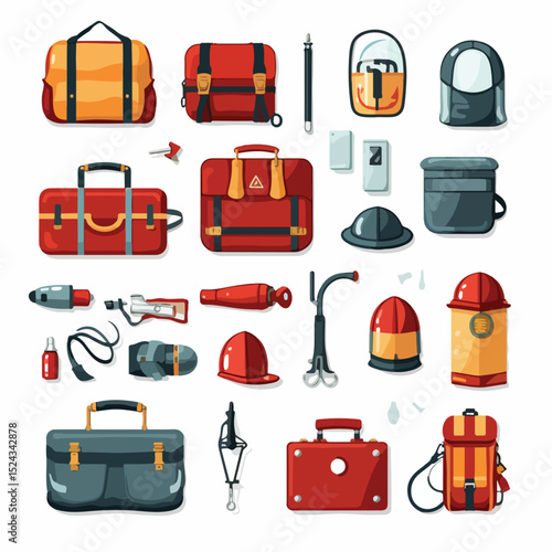 Emergency Tools Icons Vector Illustration for Professional Use