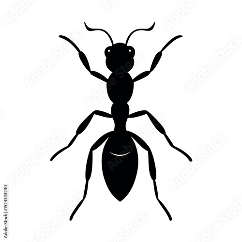 Argentine Ant Silhouette Vector Illustration
