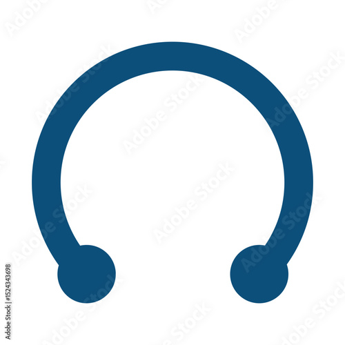 Set of 8 "Piercing" icons with an unexpanded vector & 1 silhouette - Stylish piercing icon featuring a stud and ear outline. Ideal for fashion, body art, and jewelry themes