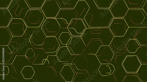 Honeycomb pattern in gold and brown tones