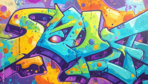 Wallpaper Mural crunchy abstract background, psychedelic illustration Torontodigital.ca