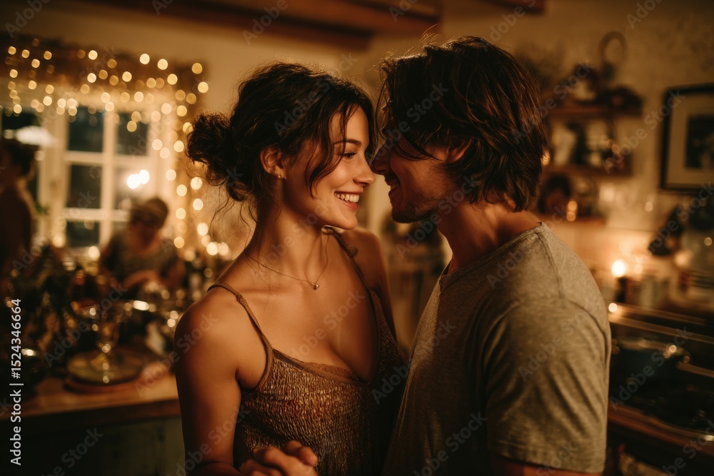 A couple enjoying a romantic dinner under warm lights. Perfect for seasonal promotions, relationships, and emotional connection. A couple enjoying a romantic dinner under warm lights. Perfect for seasonal promotions, relationships, and emotional connection.