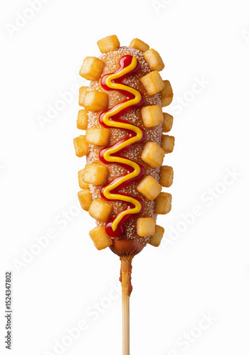 sausage on a fork