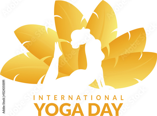 International Yoga day celebration greeting background design