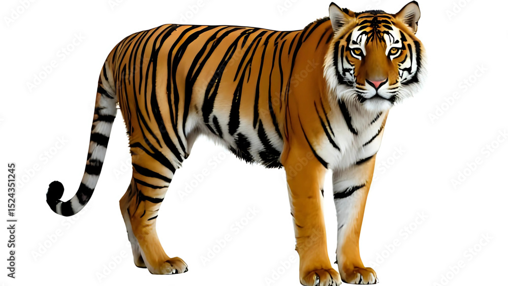 Obraz premium tiger isolated on white background