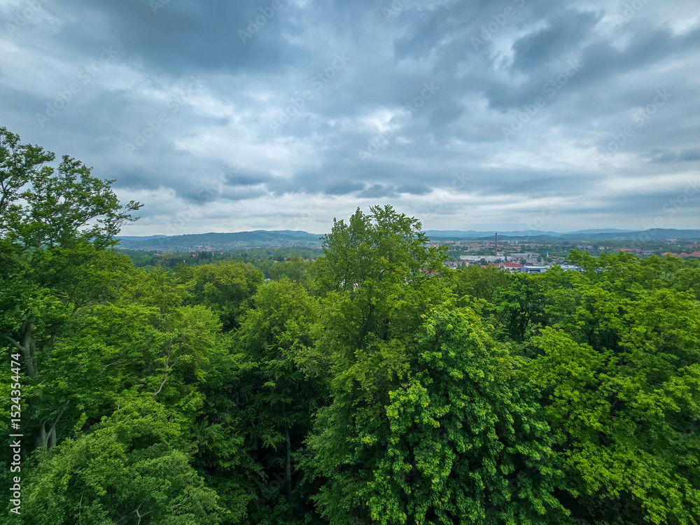 Fototapeta premium CityHeights city, panorama, observation deck