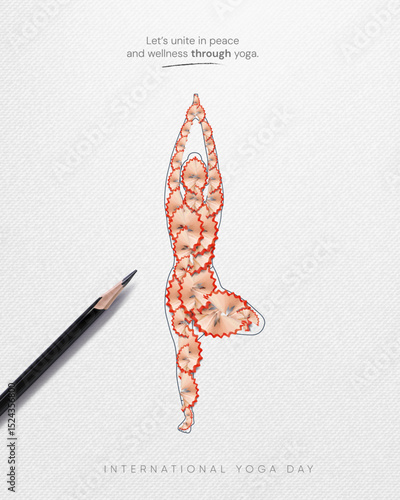 Illustration of an International Yoga Day. Ideal for web banners, posters, print designs, and social media wellness campaigns on June 21
