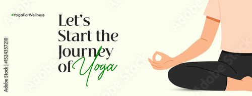 Illustration of an International Yoga Day. Ideal for web banners, posters, print designs, and social media wellness campaigns on June 21