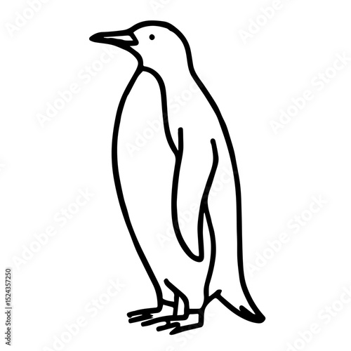 penguin vector realistic line icon on white background
Vector line icon animal, wildlife
