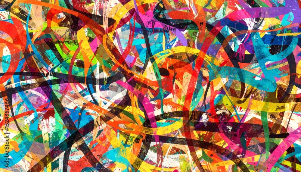 Fototapeta premium crunchy abstract background, psychedelic illustration
