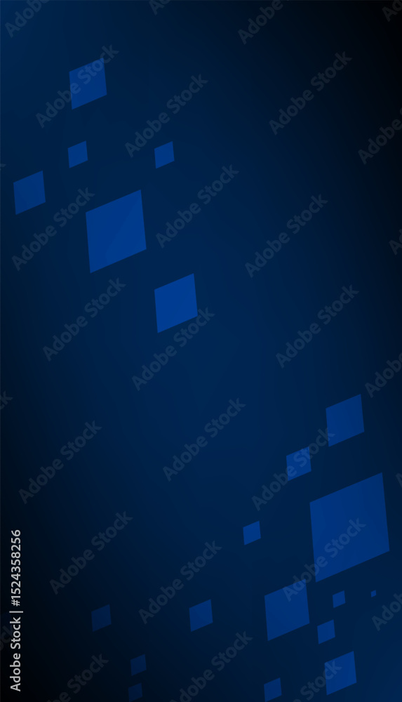 Fototapeta premium Technology digital square shape geometric blue and black wallpaper background 