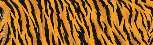 Tiger skin texture with copy space. Tiger. Close-up white tiger pattern. Big Cat fur. Tiger stripes. Realistic white tiger skin. White tiger design texture. Detailed white tiger skin close-up.