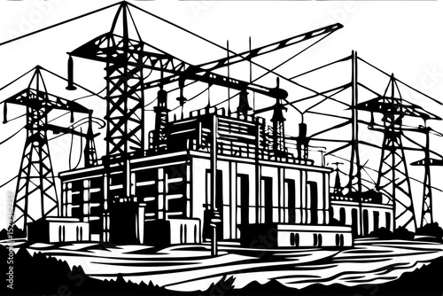 Construction of a Large Power Substation Electrical Infrastructure Project