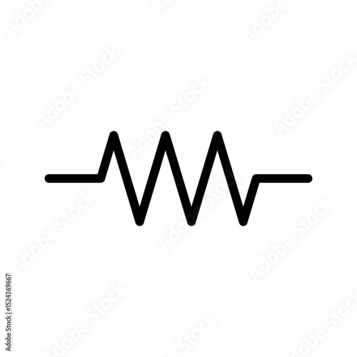 Electrical Component icon. Resistor outline icon. Suitable for circuit designs and electronics UI.