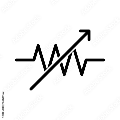 Electrical Component icon. Rheostat Resistor outline icon. Perfect for current control and electronics UI.