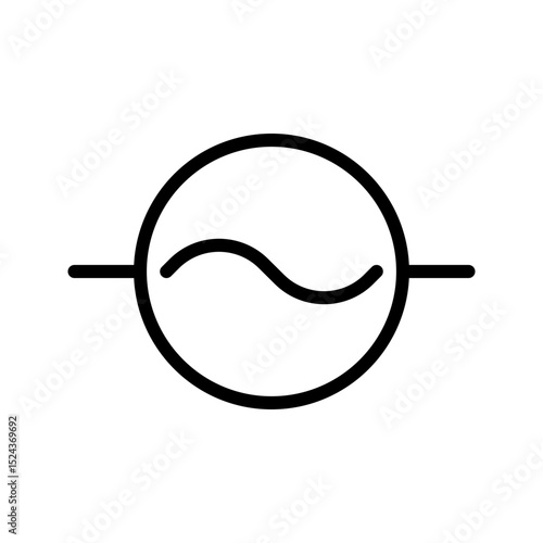 Electrical Component icon. AC Supply outline icon. Ideal for power systems and electronics UI.