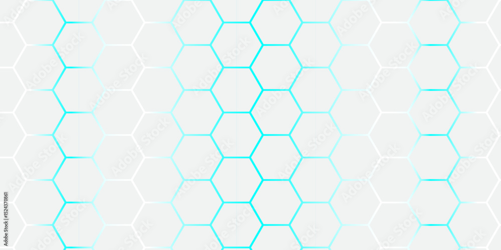 Obraz premium Minimal White Hexagon Pattern on Dark Background – Abstract Tech Design.