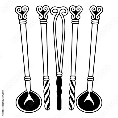 Magic Ritual Tools Vector Illustration for Occult Designs
