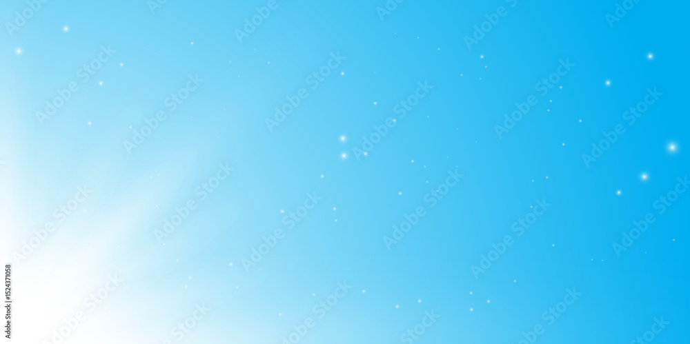 Abstract Glowing Sunburst Light Effect on Blue Sky – Sunny Day Vector. Abstract Glowing Sunburst Light Effect on Blue Sky – Sunny Day Vector.