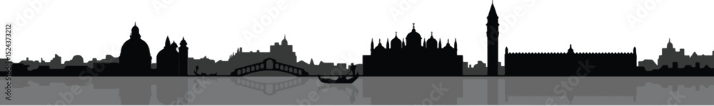 Obraz premium skyline silhouette illustration vector 