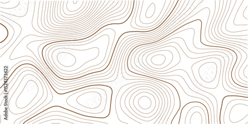 Topographic map background geographic line map with elevation assignments. Modern design with White background with topographic wavy pattern design.Paper texture Imitation of a geographical map shades