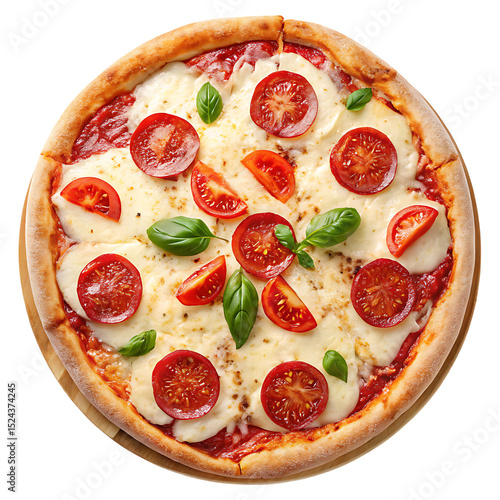 pizza with salami tomatoes and olives