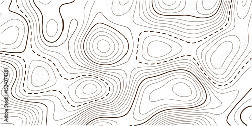 Topographic map background geographic line map with elevation assignments. Modern design with White background with topographic wavy pattern design.Paper texture Imitation of a geographical map shades