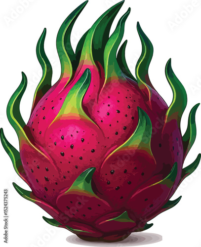 dragon fruit isolated on white background