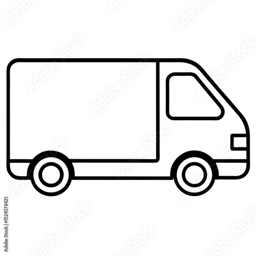 delivery truck isolated on white