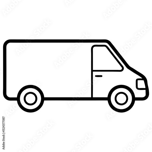 vector delivery van