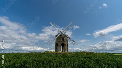 Chesterton Windmill Timelapse Under Moving Clouds