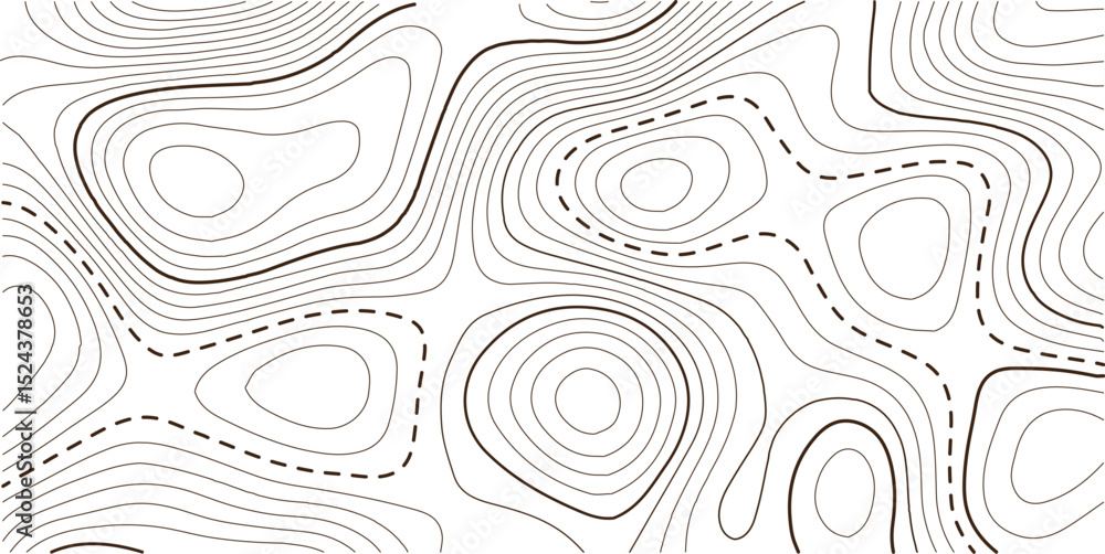 Fototapeta premium Topographic map background geographic line map with elevation assignments. Modern design with White background with topographic wavy pattern design.paper texture Imitation of a geographical map shades