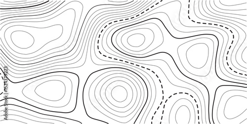 Topographic map background geographic line map with elevation assignments. Modern design with White background with topographic wavy pattern design.paper texture Imitation of a geographical map shades