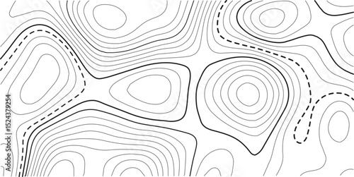 Topographic map background geographic line map with elevation assignments. Modern design with White background with topographic wavy pattern design.paper texture Imitation of a geographical map shades