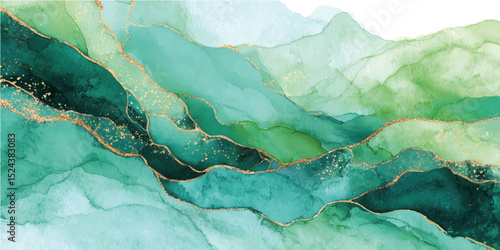 Wallpaper Mural  Dark green watercolor texture splash on wall white.  Green Watercolor Texture Background with Abstract Blending  Torontodigital.ca