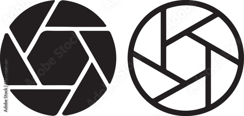 aperture, camera, lens, photography, shutter, diaphragm, focus, image, icon, vector, graphic, illustration, design, symbol, black, white, isolated, 