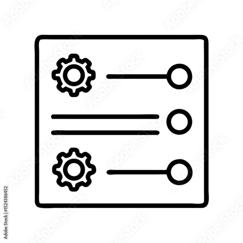 Vector icon of settings panel for app development and user interface customization