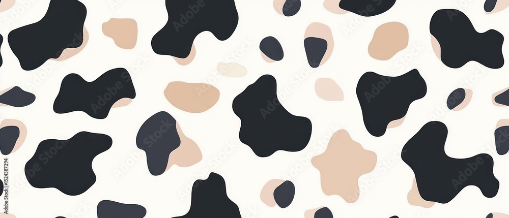 Fototapeta premium Black and White Cow Skin Texture. Cow Skin Texture. Close-Up of Cow Skin. Cowhide Texture. Pattern of Cow Skin. Detailed Cow Skin Texture. Black and White Cowhide. Natural Cow Skin Surface.