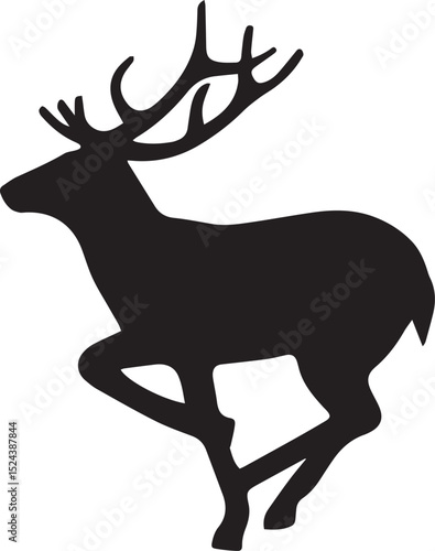 deer silhouette illustration vector 
