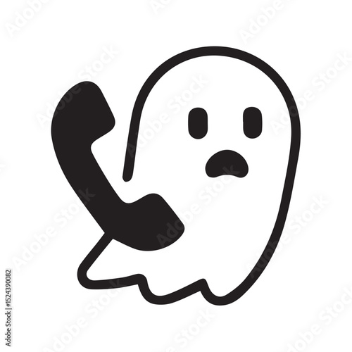 Ghostly Call A spooky specter answers the phone with a spectral voice