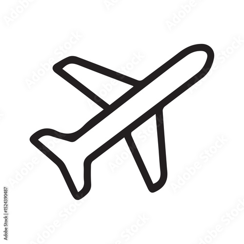 Simple Airplane Icon Graphic Fly High with Aviation and Adventure
