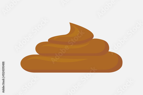 dirty brown poop isolated on white background excrement shit icon vector illustration