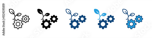 Bioengineering icon sheet multiple style collection